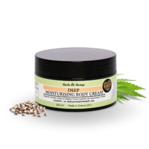 Sügavalt niisutav, toitev ja taastav kehakreem eriti kuivale või vananevale nahale kanepi- ja seesamiseemneõliga 250 ml